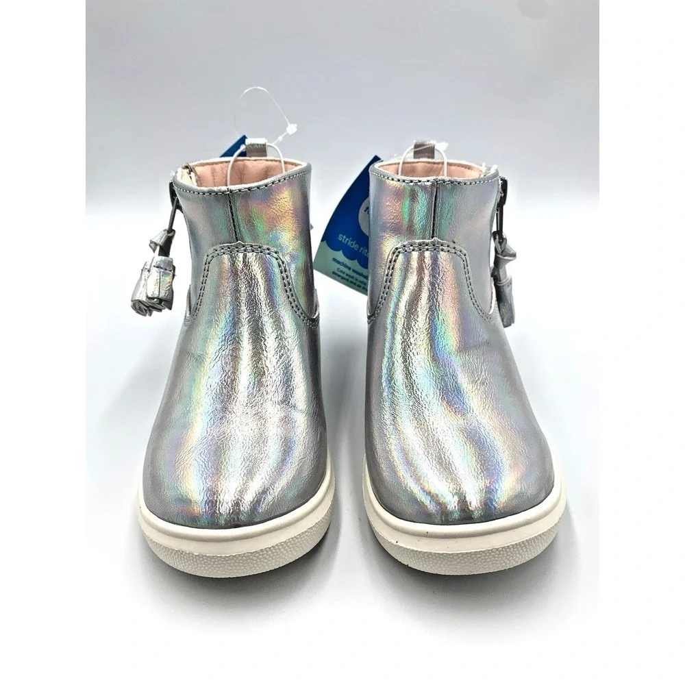 Stride Rite Melody Boots Kids Silver Iridescent KG009201 Size‎ 7M